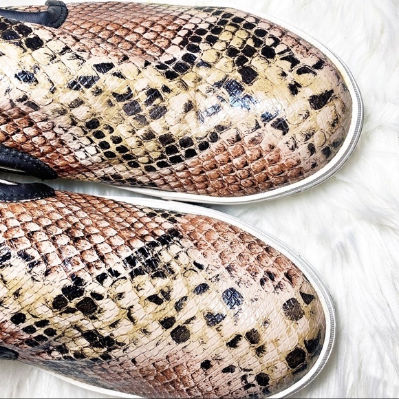 STEVE MADDEN Gunman Hand Made Faux Snakeskin Slip On Loafers, Size 9D - Picture 5 of 12